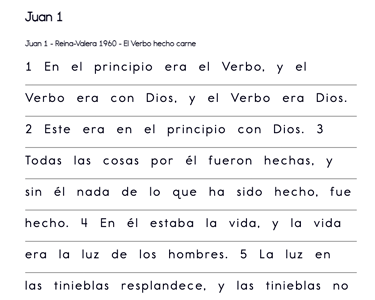 Foreign language DittoSheet example