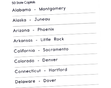 Homeschool resource DittoSheet example