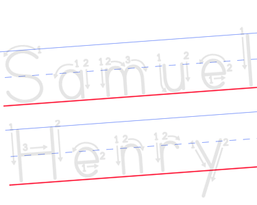 Letter forming DittoSheet example