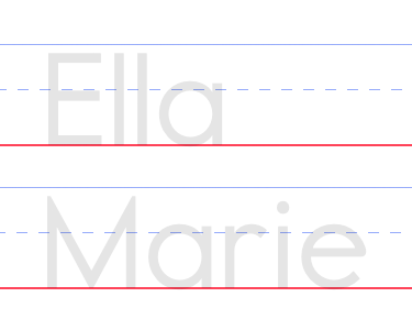 Letter practice DittoSheet example