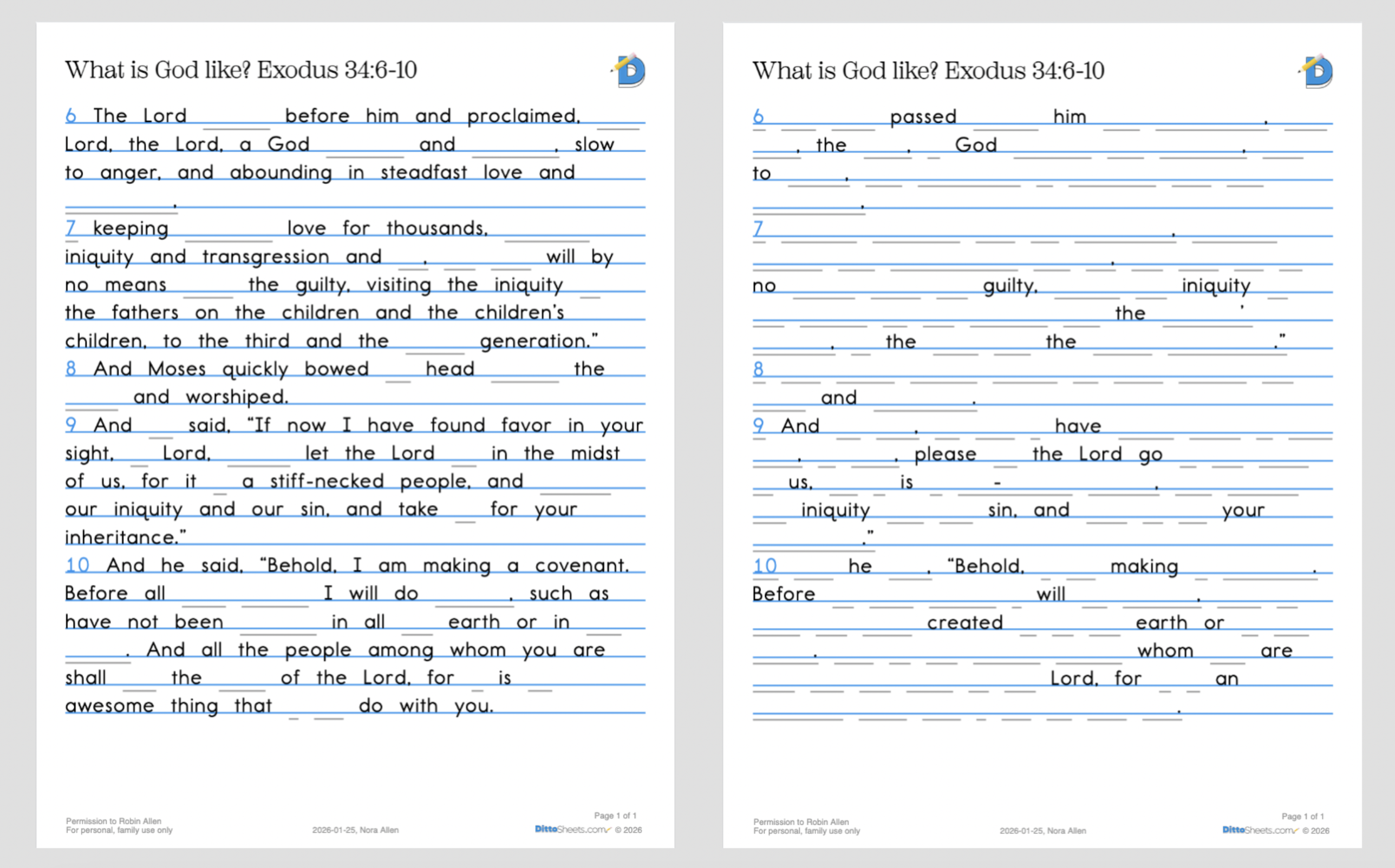 On the left: a random 20% of the words have been redacted<br>On the right: a random 80% of the words have been redacted